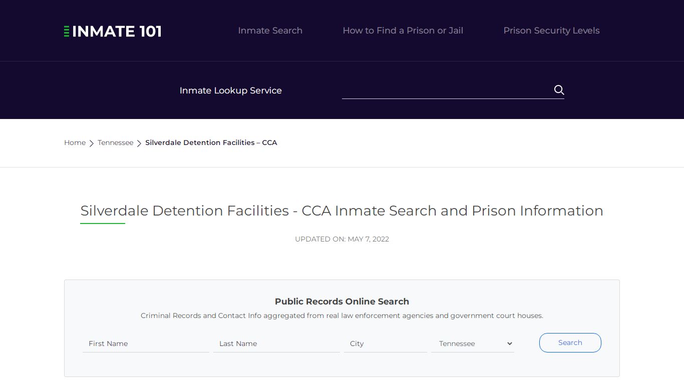 Silverdale Detention Facilities - CCA Inmate Search ...